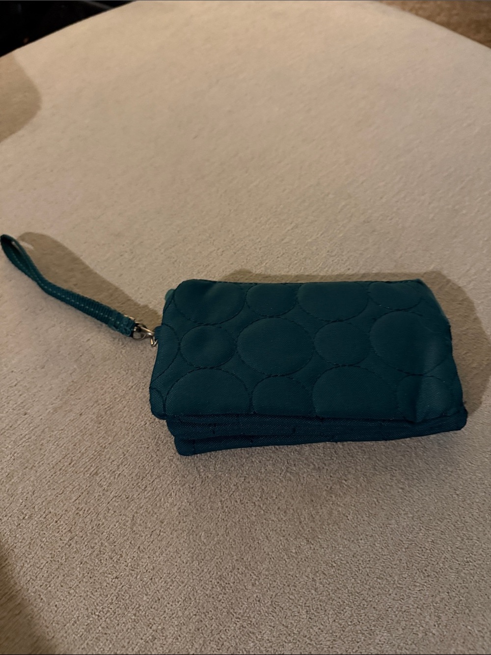 thirty-one Teal Quilted Wristlet Clutch